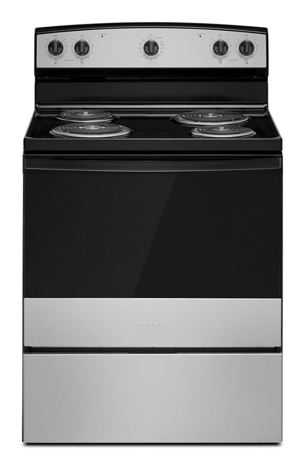 Amana® 30-inch Electric Range with Easy-Clean Glass Door ACR4203MNS