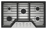 Whirlpool 36-inch Gas Cooktop with EZ-2-Lift™ Hinged Cast-Iron Grates WCGK5036PS