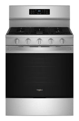 Whirlpool 30-inch Gas Range with Air Cooking Technology, No Preheat Air Fry and Air Baking and Self Clean WFGS5030RS