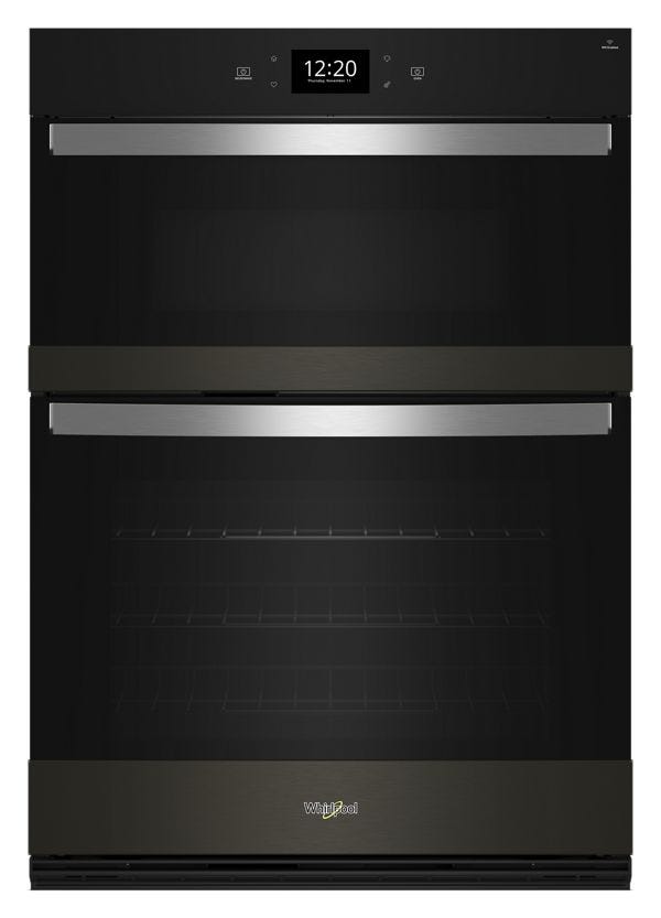 Whirlpool 5.0 Cu. Ft. Wall Oven Microwave Combo with Air Fry WOEC7030PV-Black Stainless