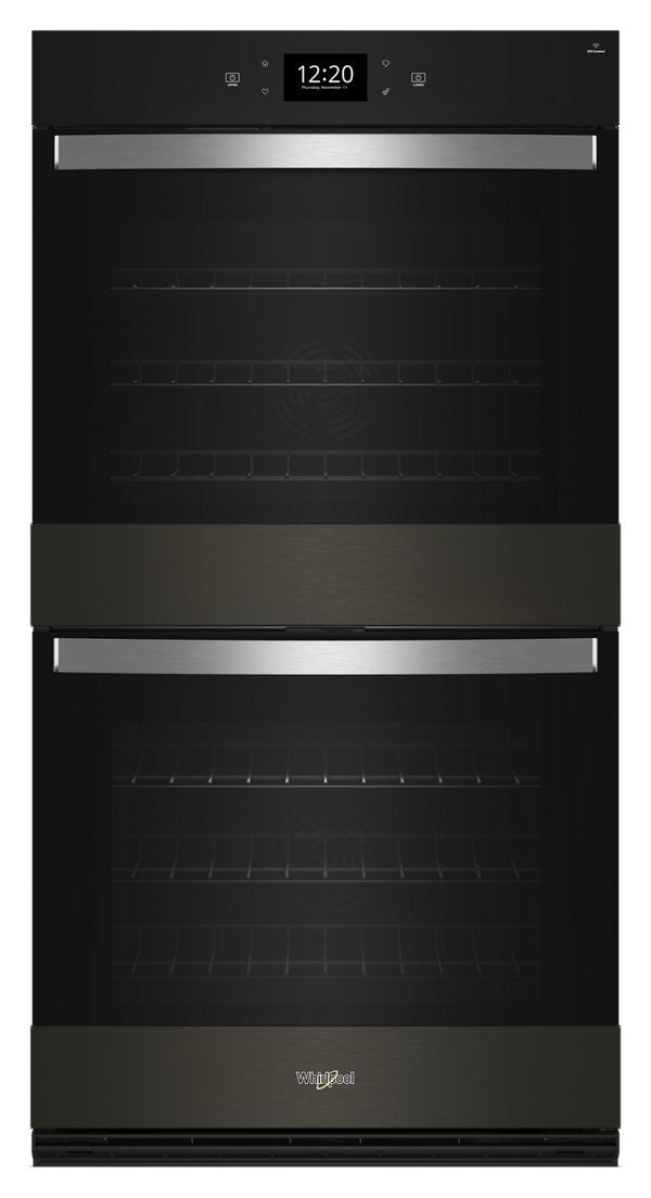 Whirlpool 10.0 Cu. Ft. Double Smart Wall Oven with Air Fry WOED7030PV-Black Stainless