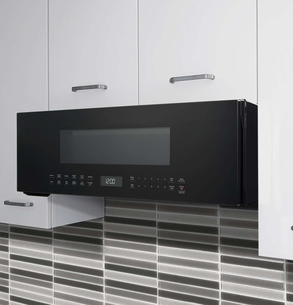 GE Profile 1.2 Cu. Ft. Over-the-Range Low Profile Sensor Microwave Oven UVM9125DYBB