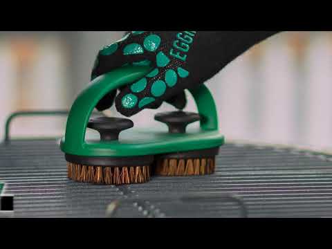 Big Green Egg SpeediClean™ Palmyra Bristle Dual Brush Grid and Pizza Stone Scrubber BGE-127136