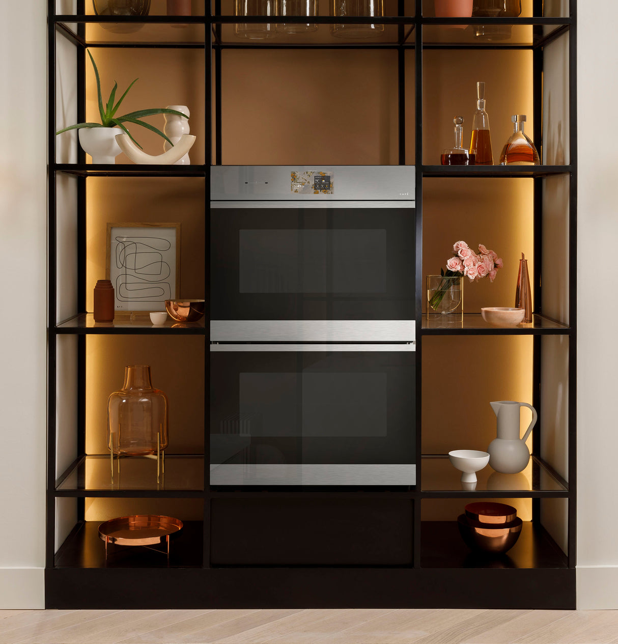 CAFÉ™ 30" Smart Built-In Convection Double Wall Oven in Platinum Glass CTD90DM2ZS5