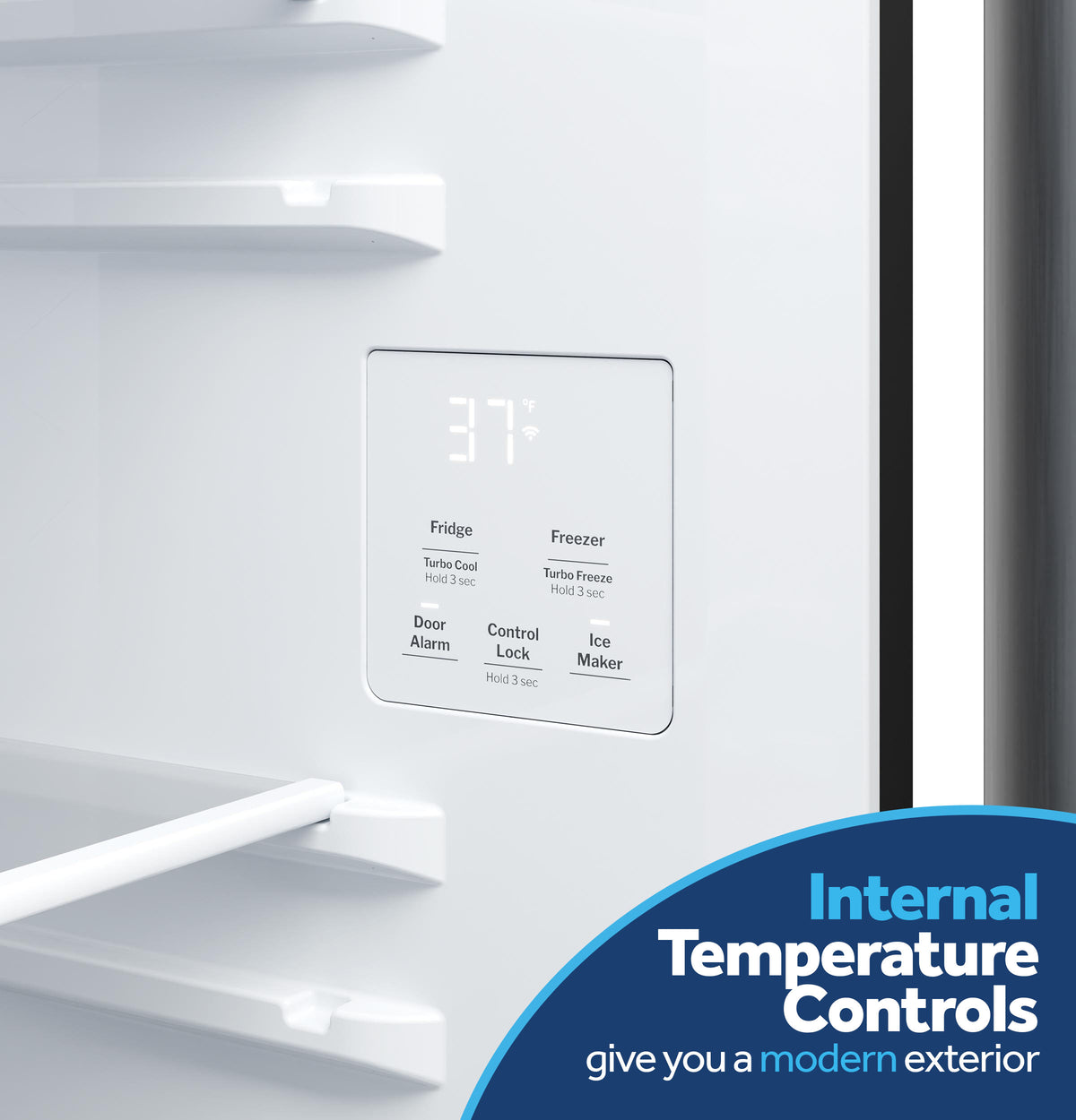 GE 23.6 Cu. Ft. Counter-Depth Side-By-Side Refrigerator with Extra Tall Dispenser and In-Door Icemaker GZS24NYYFS