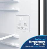 GE 23.6 Cu. Ft. Counter-Depth Side-By-Side Refrigerator with Extra Tall Dispenser and In-Door Icemaker GZS24NYYFS