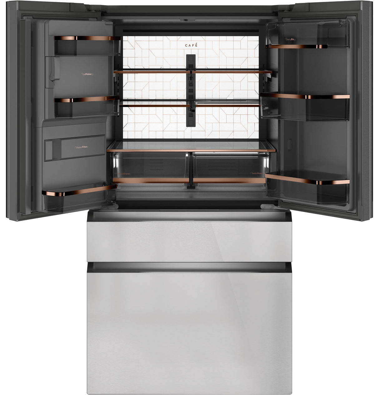 Café ENERGY STAR 27.6 Cu. Ft. 4- Door French-Door Refrigerator CVE28DM5NS5