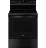 GE® 30" Free-Standing Electric Convection Range with No Preheat Air Fry GRF600AVBB