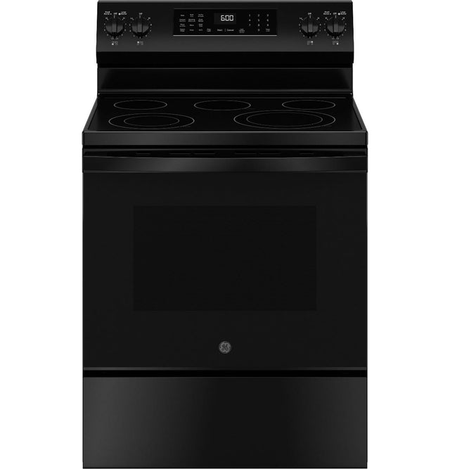 GE® 30" Free-Standing Electric Convection Range with No Preheat Air Fry GRF600AVBB