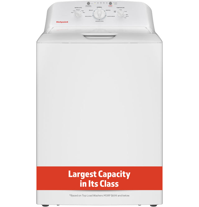 Hotpoint 4.0 cu. ft. Capacity Washer with Stainless Steel Basket, Cold Plus and Water Level Control HTW265ASWWW