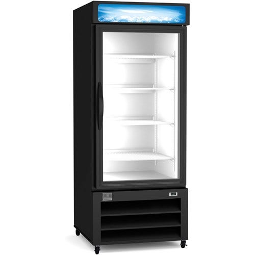 Kelvinator 26CF GLASS DOOR REFRIG MERCHANDISER - Black Painted Steel KCHGM26R