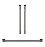 Café 2 French-Door Handles; 1 - 30" Handle; 4 Knobs - Brushed Black CXWDFHKPMBT