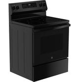 GE® 30" Free-Standing Electric Convection Range with No Preheat Air Fry GRF600AVBB