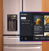 GE Profile™ ENERGY STAR® 22.4 Cu. Ft. Smart Counter-Depth 4-Door French-Door Refrigerator with Kitchen Assistant™ PXD22HYYFS