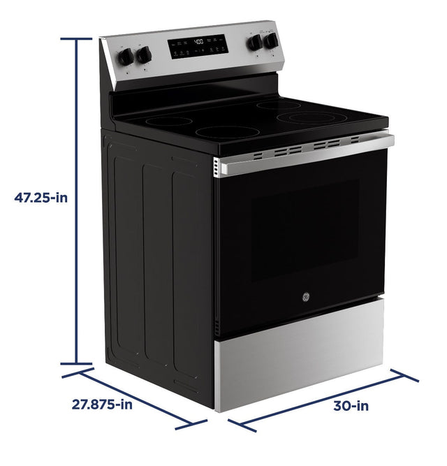 GE® 30" Free-Standing Electric Range GRF400PVSS