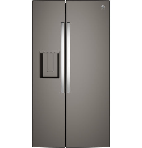 GE® 27.9 Cu. Ft. Side-By-Side Refrigerator with Extra Tall Dispenser and In-Door Icemaker GSS28NMYES