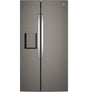 GE 23.6 Cu. Ft. Counter-Depth Side-By-Side Refrigerator with Extra Tall Dispenser and In-Door Icemaker GZS24NMYES