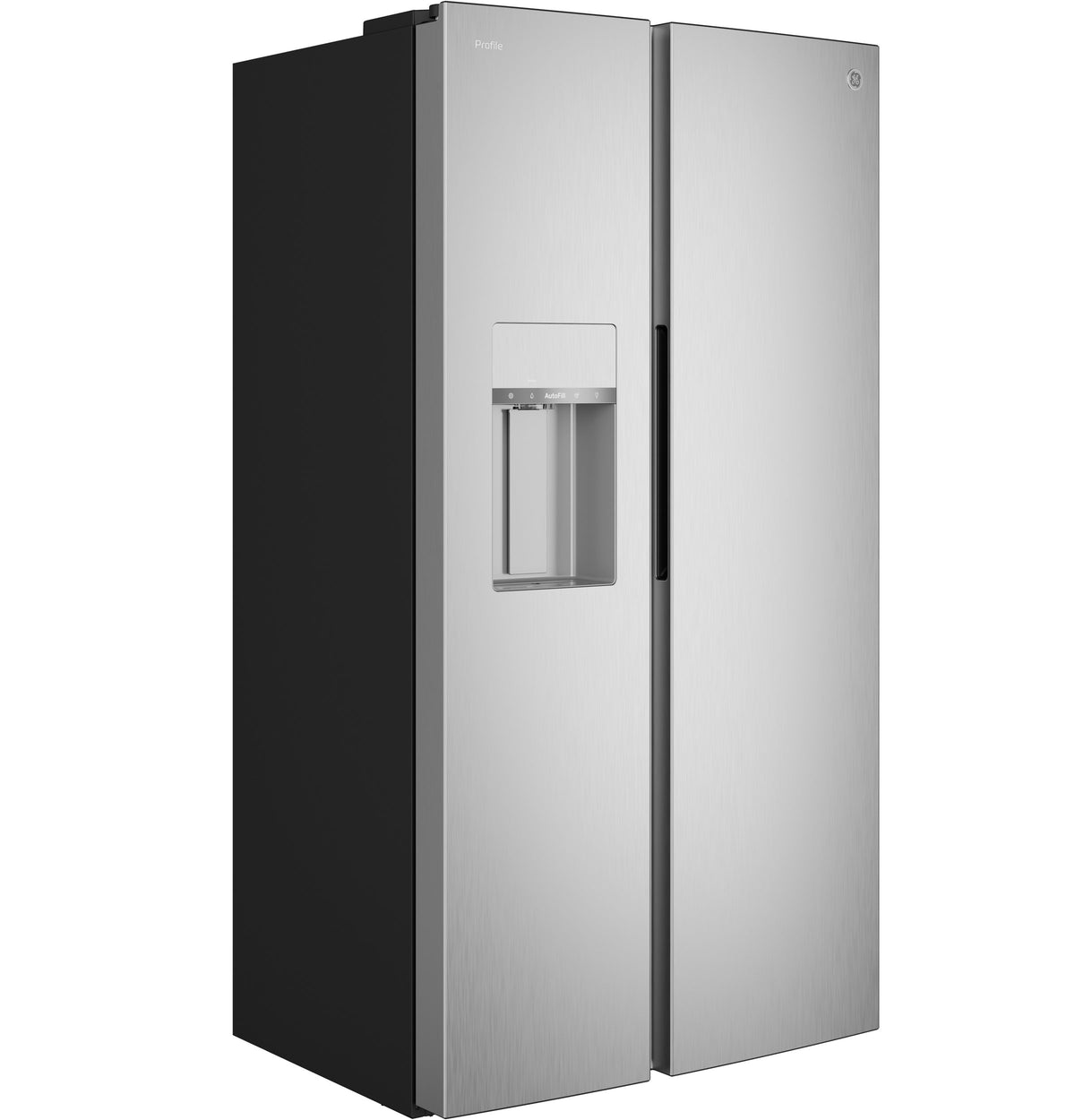 GE Profile™ ENERGY STAR® 23.5 Cu. Ft. Counter-Depth Side-By-Side Refrigerator with Hands-Free AutoFill and CustomSize™ Ice PZE24QYYFS