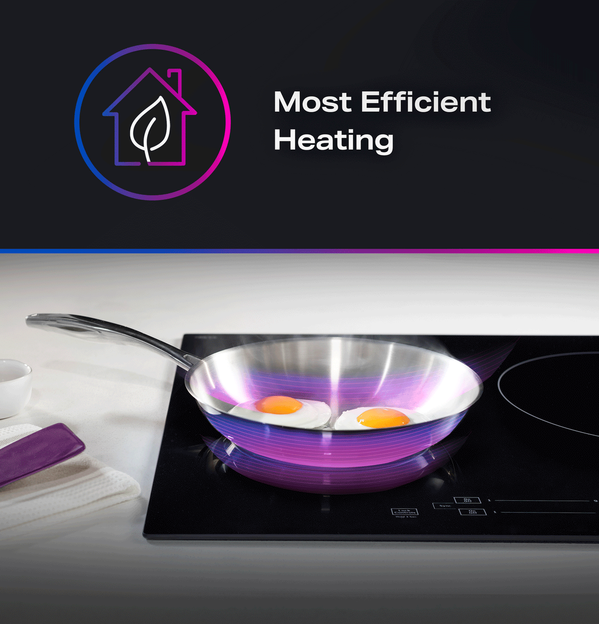GE Profile™ ENERGY STAR® 30" Built-In Touch Control Induction Cooktop PHP6030DWBB