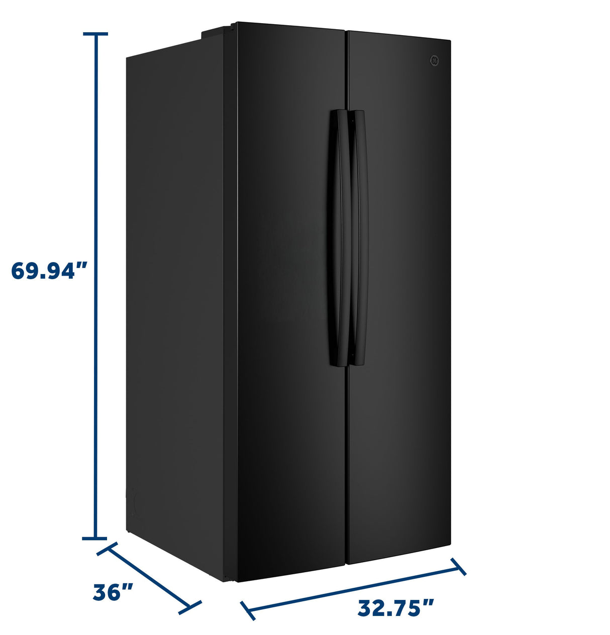 GE® 25 Cu. Ft. Icemaker Ready and Garage Ready Side-By-Side Refrigerator GUS25MGYBB