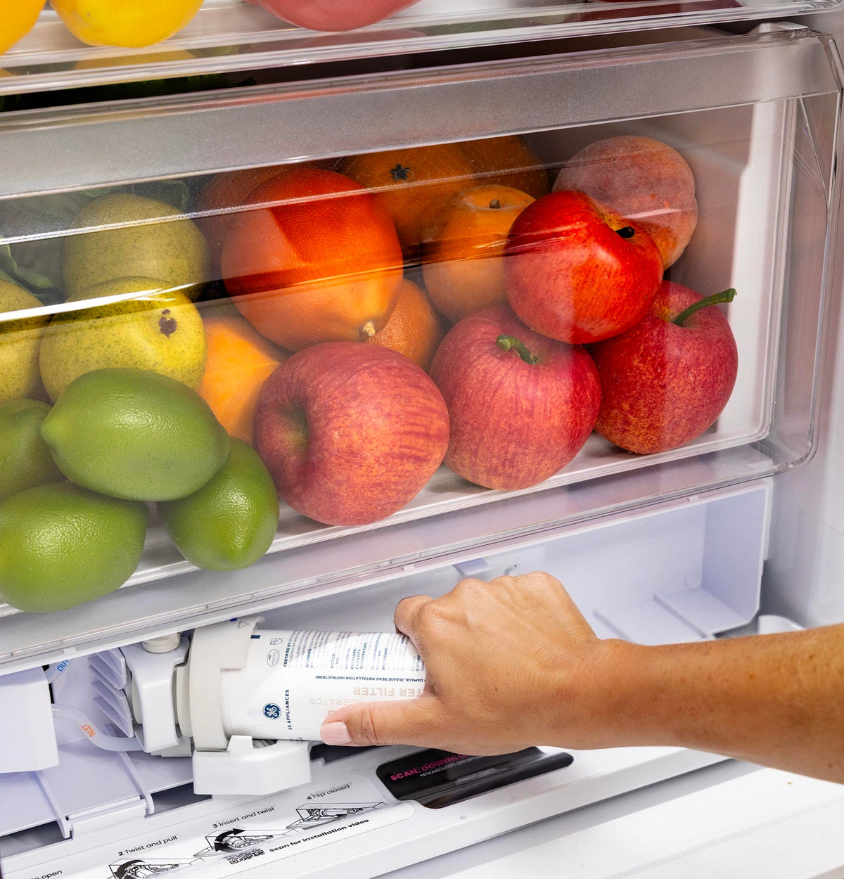 GE 23.6 Cu. Ft. Counter-Depth Side-By-Side Refrigerator with Extra Tall Dispenser and In-Door Icemaker GZS24NGYBB