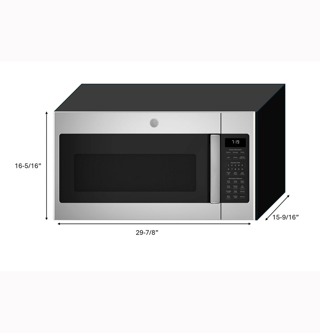 GE 1.9 Cu. Ft. Over-the-Range Sensor Microwave Oven JVM7195RWSS