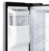 GE® 24 Cu. Ft. Counter-Depth Side-By-Side Refrigerator with LED Light Walls and Extra Tall Dispenser GZS24PYYFS