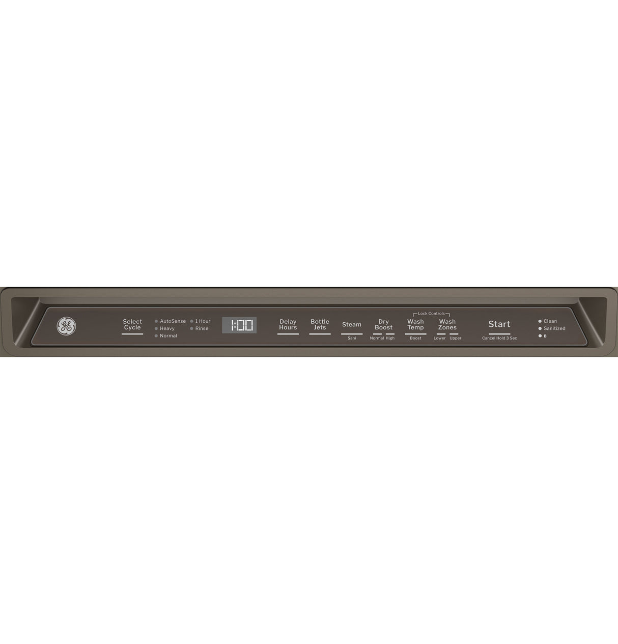 GE Front Control with Stainless Steel Interior Dishwasher with Sanitize Cycle GDF650SMVES