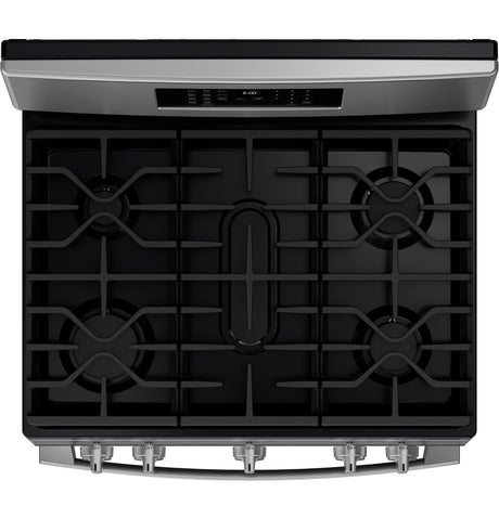 GE 30" Free-Standing Gas Convection Range with No Preheat Air Fry JGB670SZSS