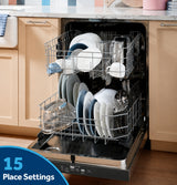 GE® ENERGY STAR® Top Control with Stainless Steel Interior Dishwasher with Sanitize Cycle & Dry Boost GDT640SSZSS