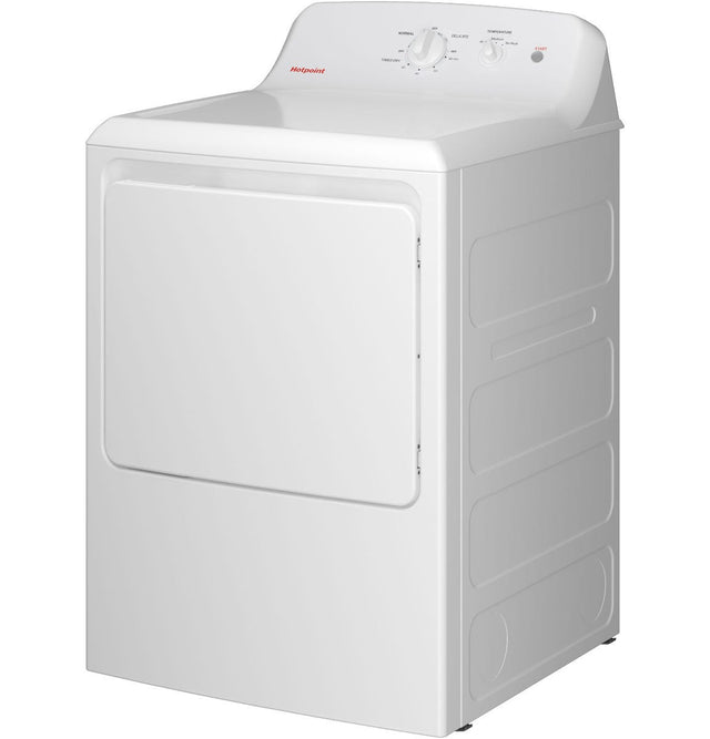 Hotpoint® 6.2 cu. ft. Capacity  Electric Dryer with Up To 120 ft. Venting and Shallow Depth HTX26EASWWW