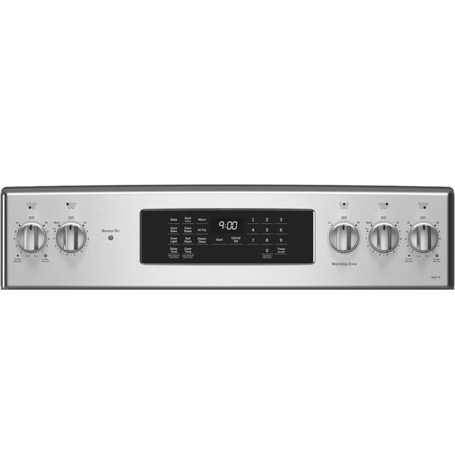 GE Profile 30" Smart Free-Standing Electric Convection Fingerprint Resistant Range with No Preheat Air Fry PB900YVFS