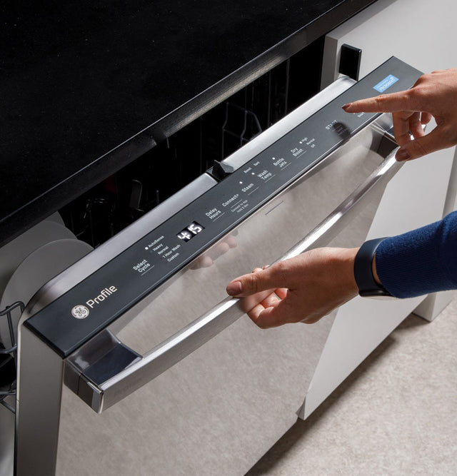 GE Profile™ Fingerprint Resistant Top Control with Stainless Steel Interior Dishwasher with Microban™ Antimicrobial Protection with Sanitize Cycle PDT715SYVFS