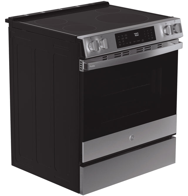 GE Profile™ ENERGY STAR® 30" Smart Slide-In Induction and Convection Range with No Preheat Air Fry and EasyWash™ Oven Tray PHS700AYFS