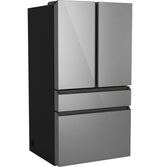 Café™ ENERGY STAR® 23.2 Cu. Ft. Smart Counter-Depth 4-Door French-Door Refrigerator in Platinum Glass With Dual-Dispense AutoFill Pitcher CJE23DM5WS5