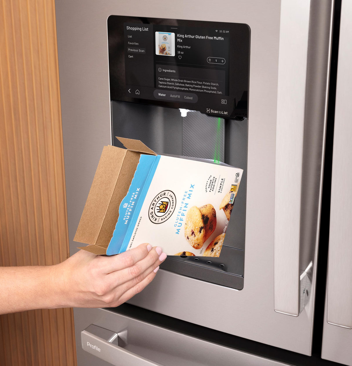 GE Profile™ ENERGY STAR® 22.4 Cu. Ft. Smart Counter-Depth 4-Door French-Door Refrigerator with Kitchen Assistant™ PXD22HYYFS