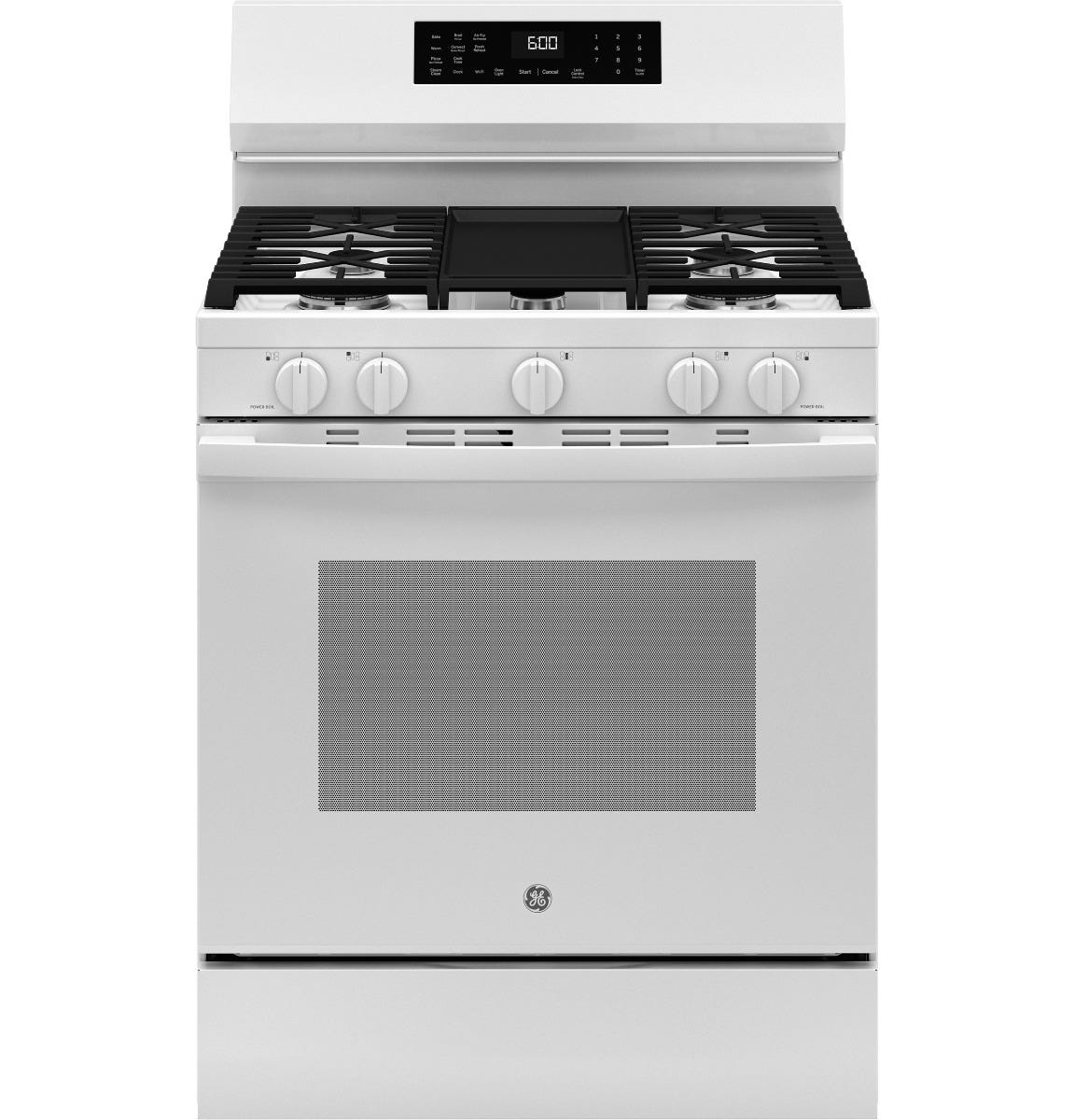 GE® 30" Free-Standing Gas Convection Range with No Preheat Air Fry and EasyWash™ Oven Tray GGF600AVWW