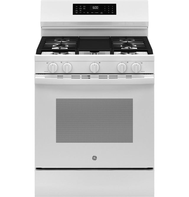 GE® 30" Free-Standing Gas Convection Range with No Preheat Air Fry and EasyWash™ Oven Tray GGF600AVWW