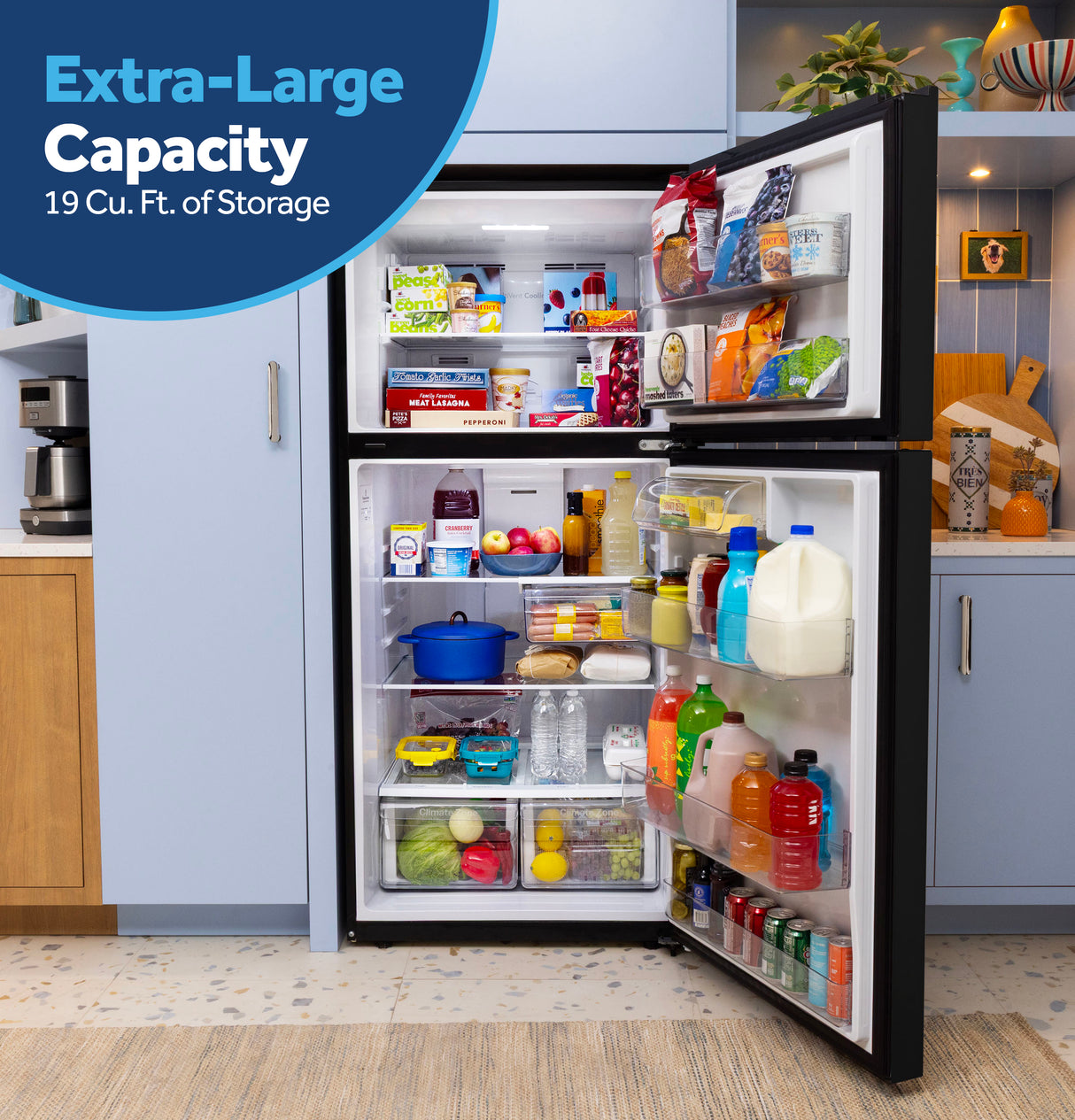 GE 19 Cu. Ft. Garage Ready Top-Freezer Refrigerator GPS19KGZBB