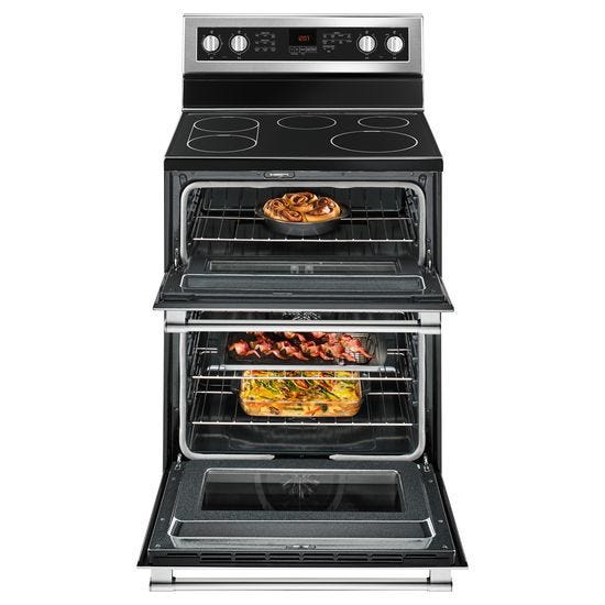 Maytag® 30-Inch Wide Double Oven Electric Range With True Convection - 6.7 Cu. Ft. MET8800FZ
