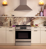 GE Profile™ ENERGY STAR® 30" Smart Slide-In Induction and Convection Range with No Preheat Air Fry and EasyWash™ Oven Tray PHS700AYFS