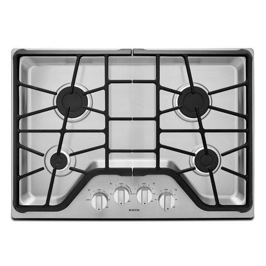 Maytag® 30-inch 4-burner Gas Cooktop with Power™ Burner MGC7430DS