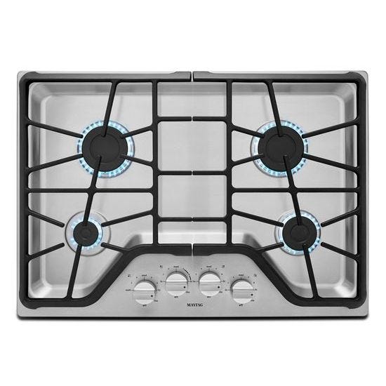 Maytag® 30-inch 4-burner Gas Cooktop with Power™ Burner MGC7430DS