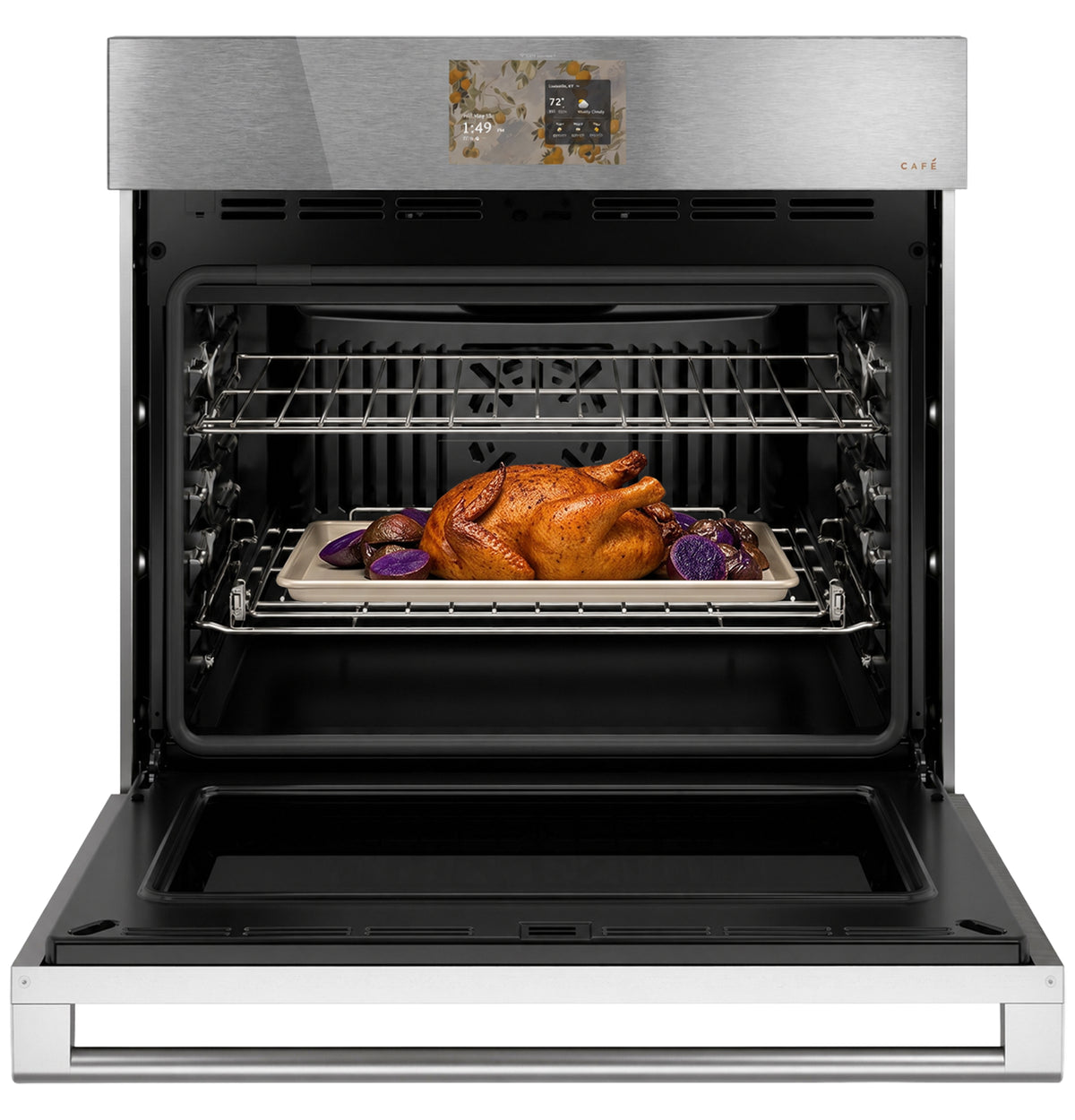 CAFÉ™ 30" Smart Single Wall Oven with Convection in Platinum Glass CTS70DM2ZS5