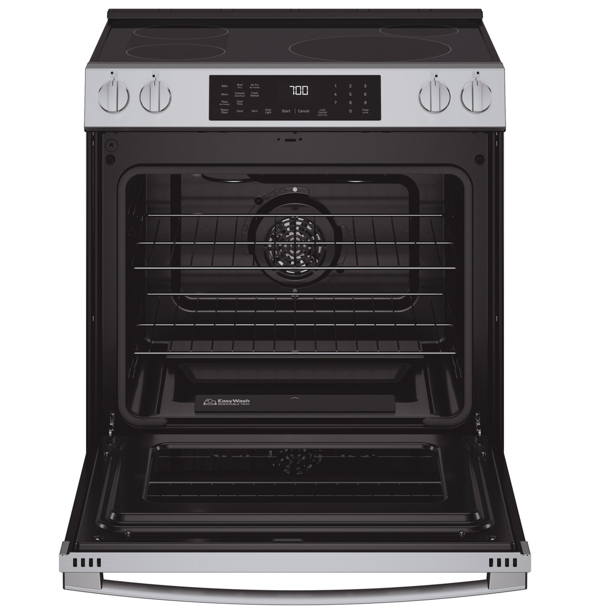 GE Profile™ ENERGY STAR® 30" Smart Slide-In Induction and Convection Range with No Preheat Air Fry and EasyWash™ Oven Tray PHS700AYFS