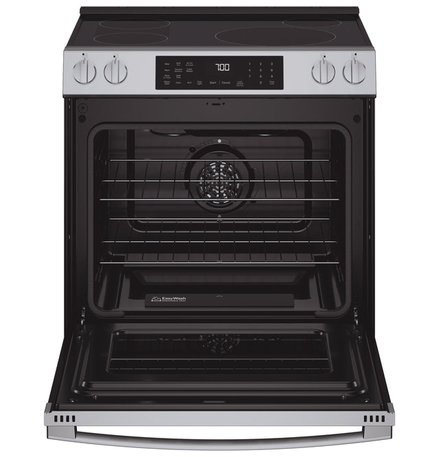 GE Profile™ ENERGY STAR® 30" Smart Slide-In Induction and Convection Range with No Preheat Air Fry and EasyWash™ Oven Tray PHS700AYFS