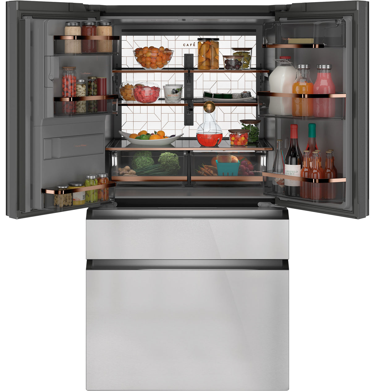 Café ENERGY STAR 27.6 Cu. Ft. 4- Door French-Door Refrigerator CVE28DM5NS5