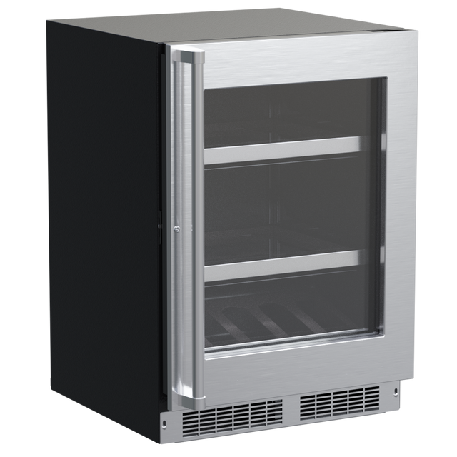 Marvel 24-IN PROFESSIONAL BUILT-IN BEVERAGE CENTER WITH REVERSIBLE HINGE MPBV424-SG31A-Stainless Steel Frame Glass