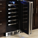 Marvel 15-IN PROFESSIONAL BUILT-IN SINGLE ZONE WINE REFRIGERATOR WITH REVERSIBLE HINGE MPWC415-SG31A