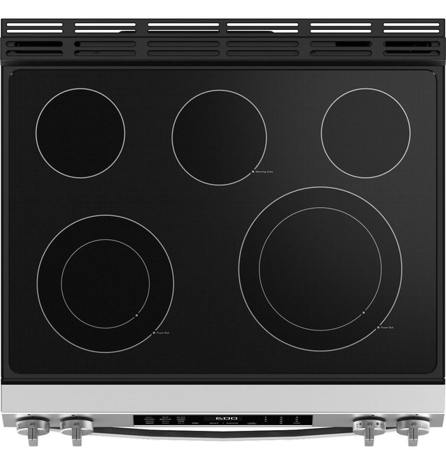 GE® 30" Slide-In Electric Convection Range with No Preheat Air Fry GRS600AVFS